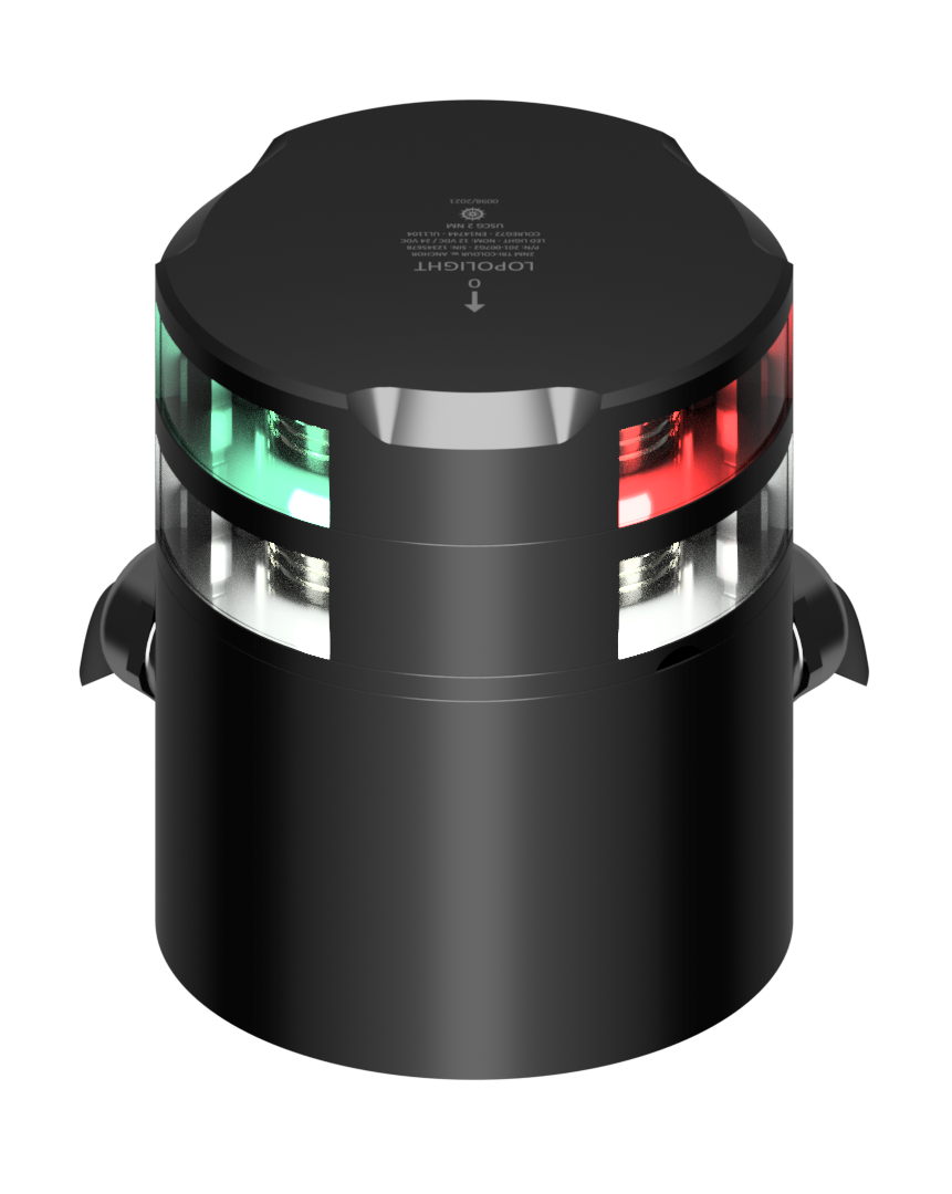 2nm Tricolor, Anchor w/Strobe, black anodized 2nm Tricolor, Anchor w/Strobe, black anodized